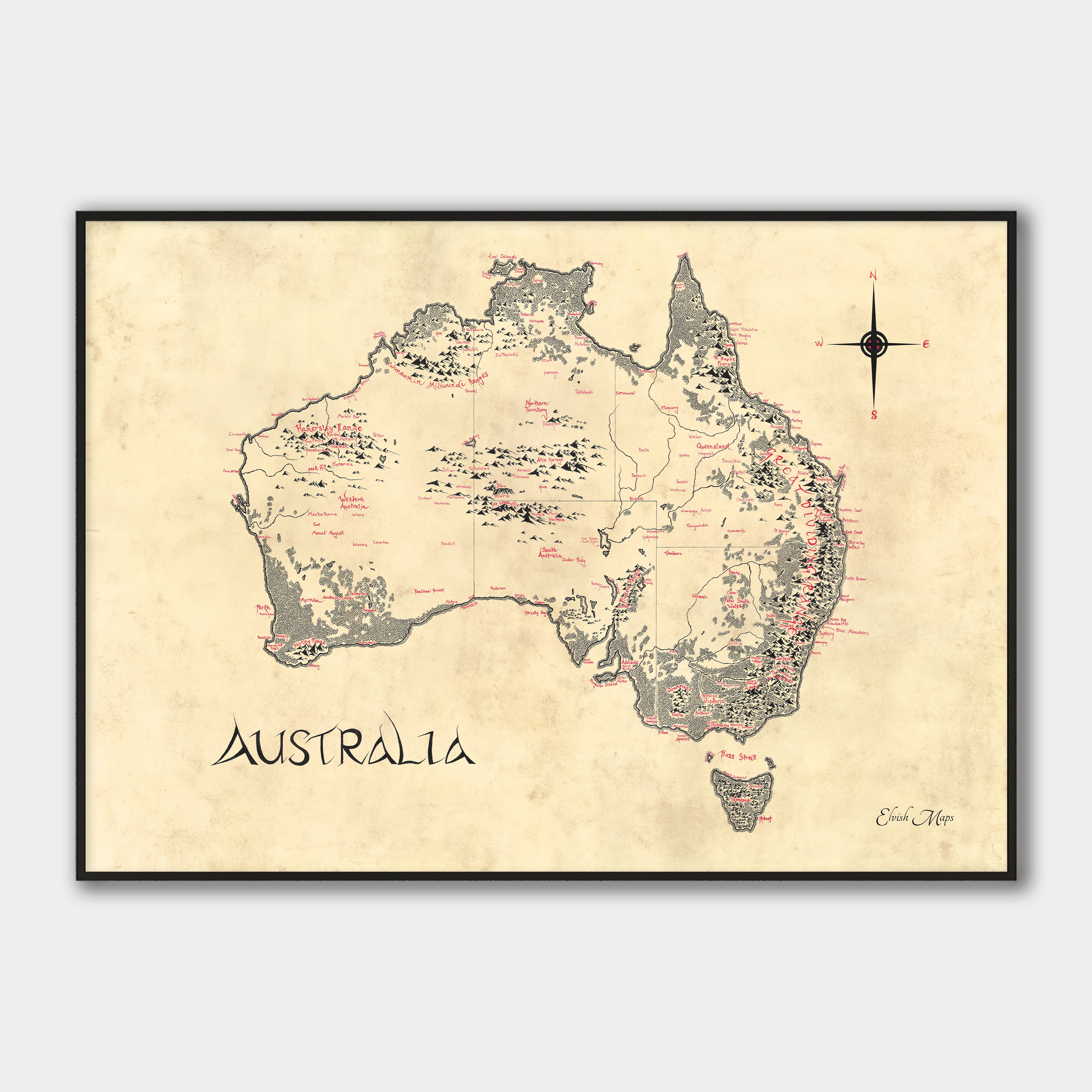 Australia Map | Australia Lord of The Rings Map