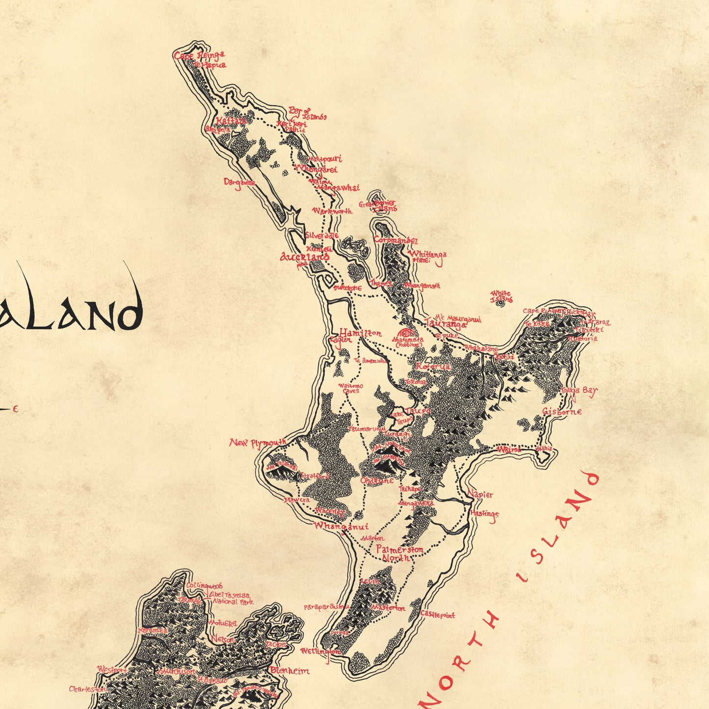 Aotearoa New Zealand Map