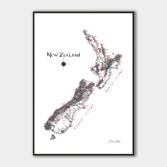 Aotearoa New Zealand Map