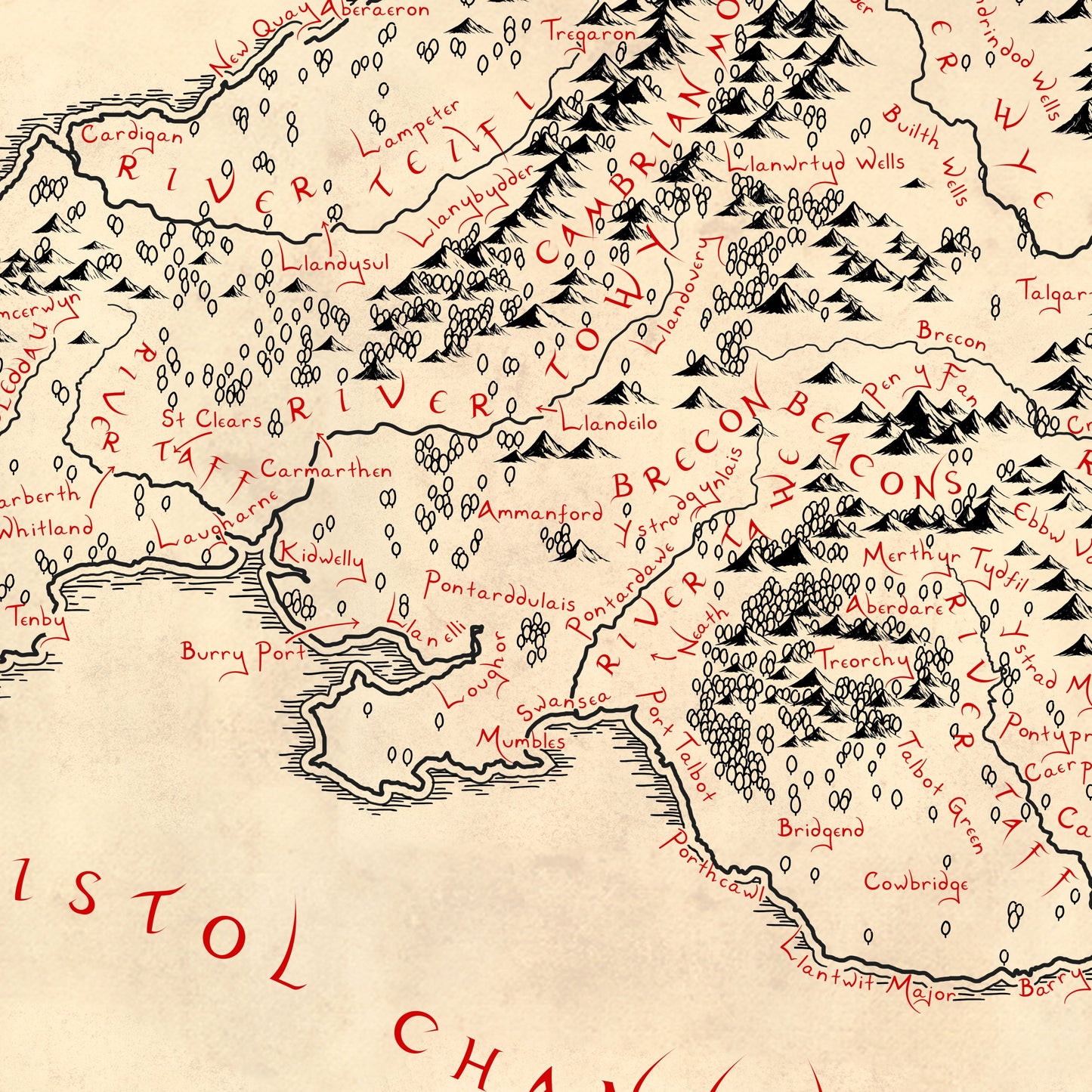 Wales Map (English Edition)