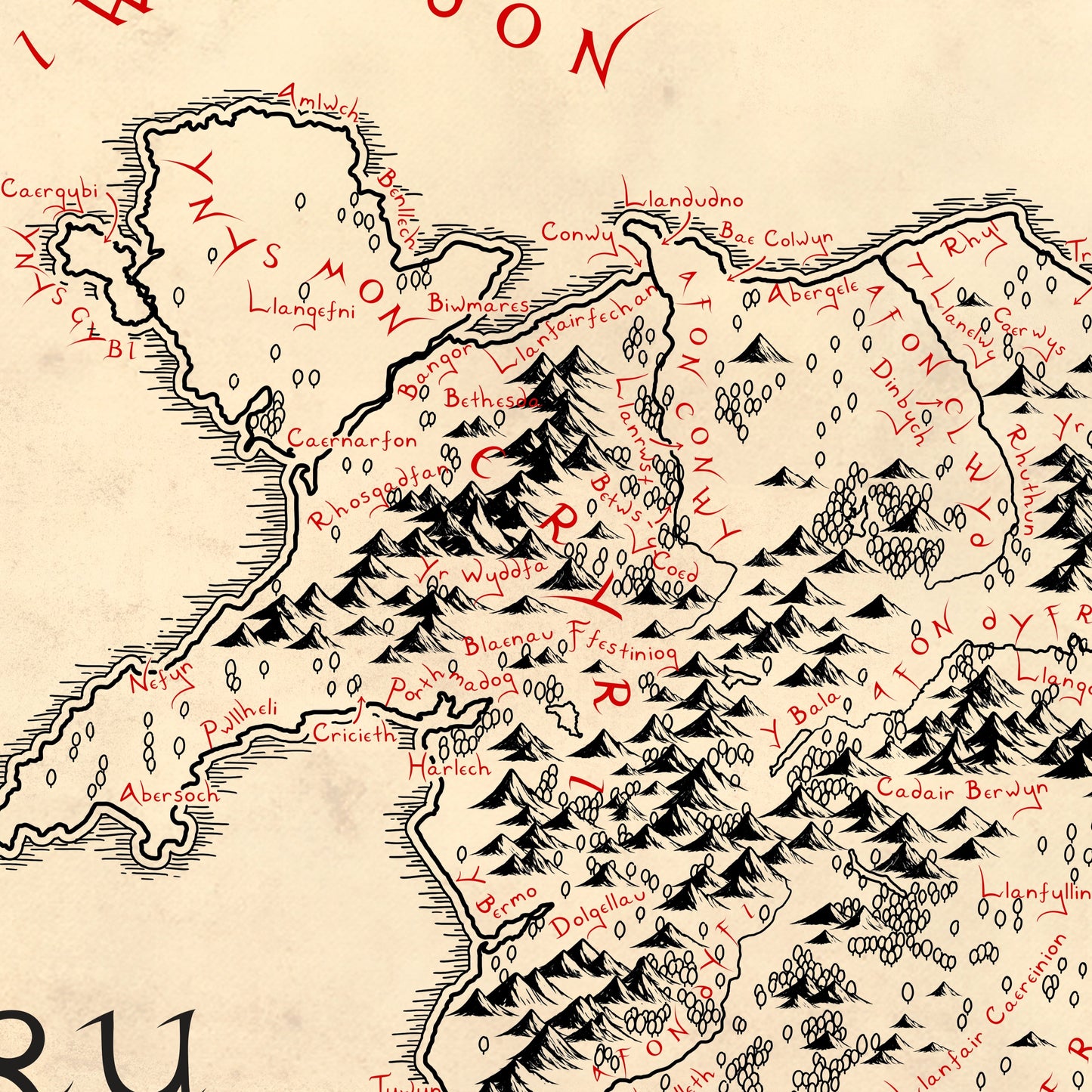 Wales Map (Welsh Edition)