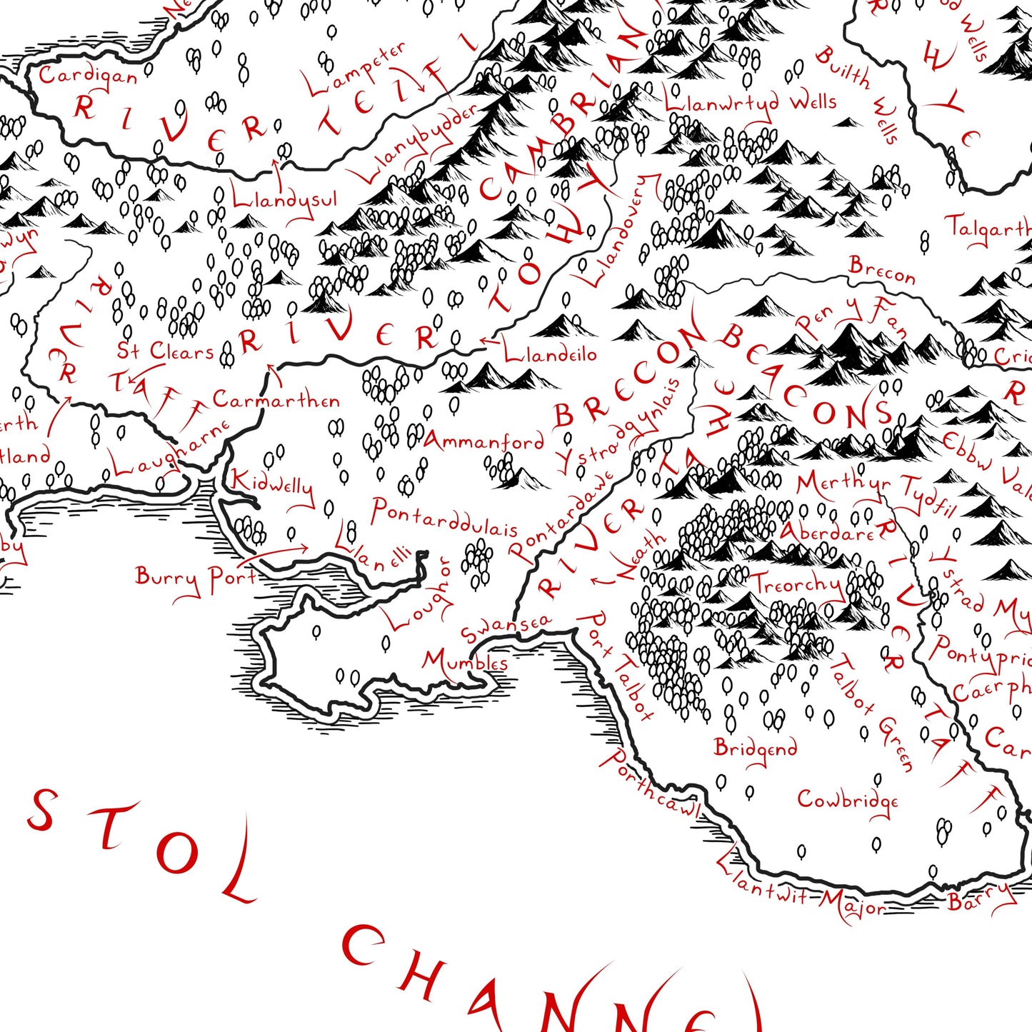 Wales Map (English Edition)