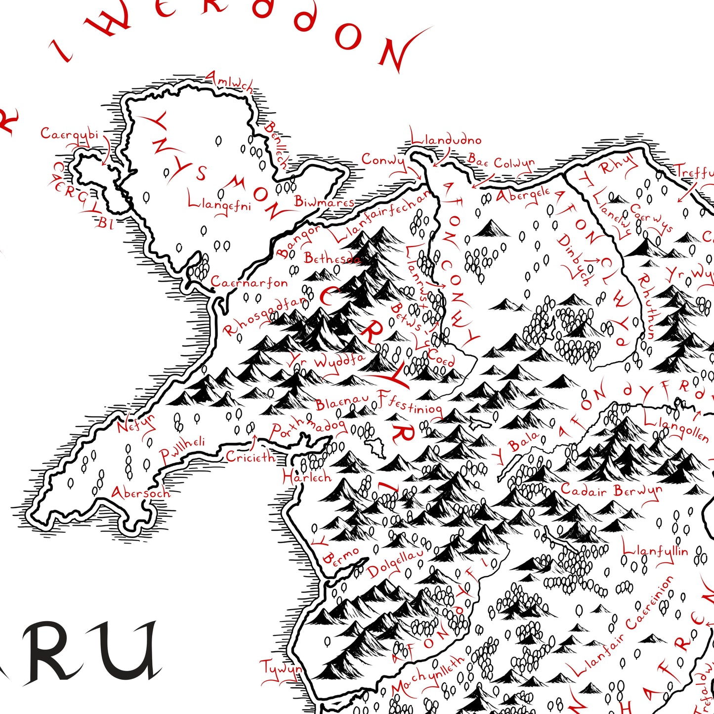 Wales Map (Welsh Edition)